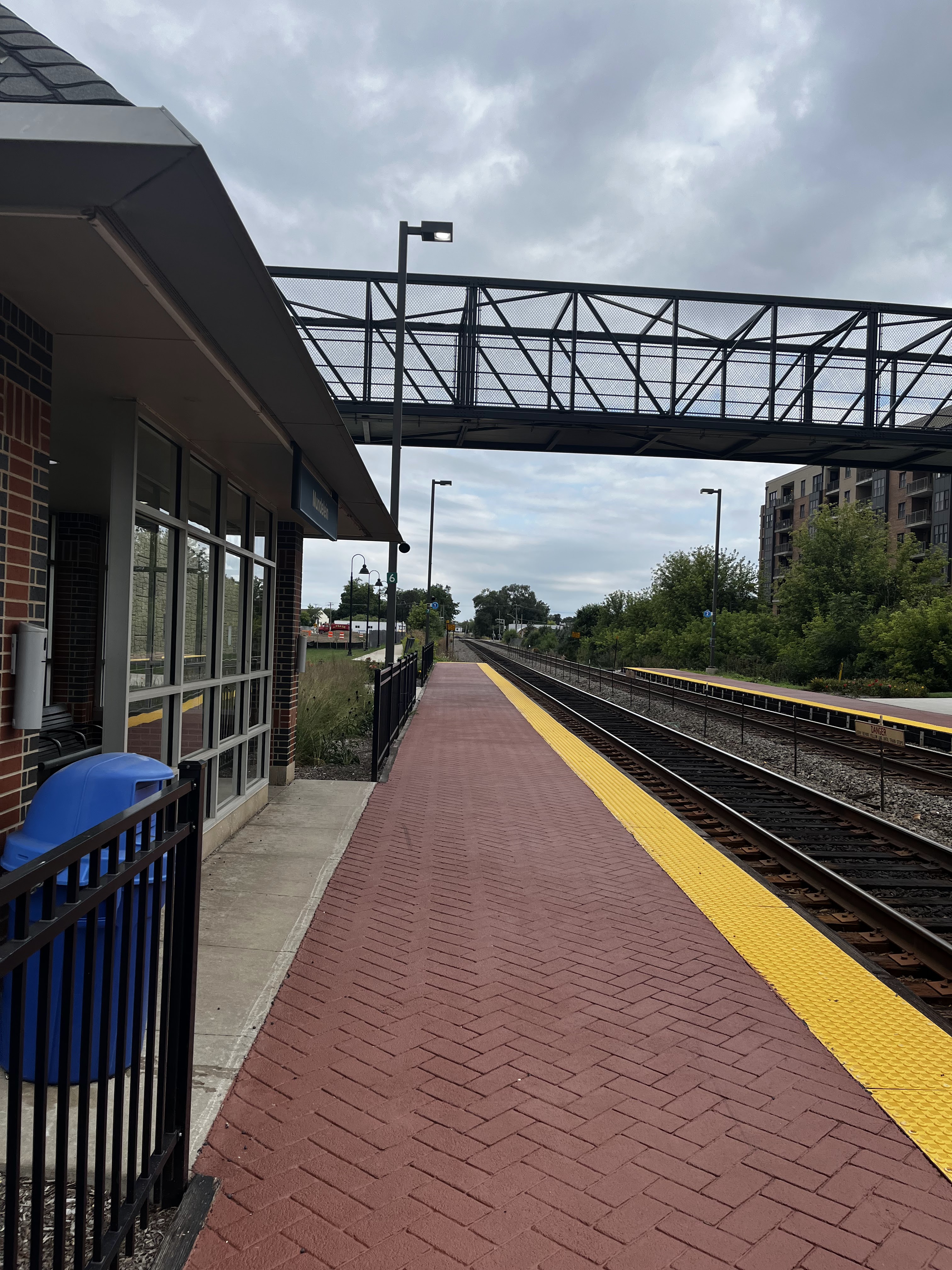 Pedestrian bridge and shelter